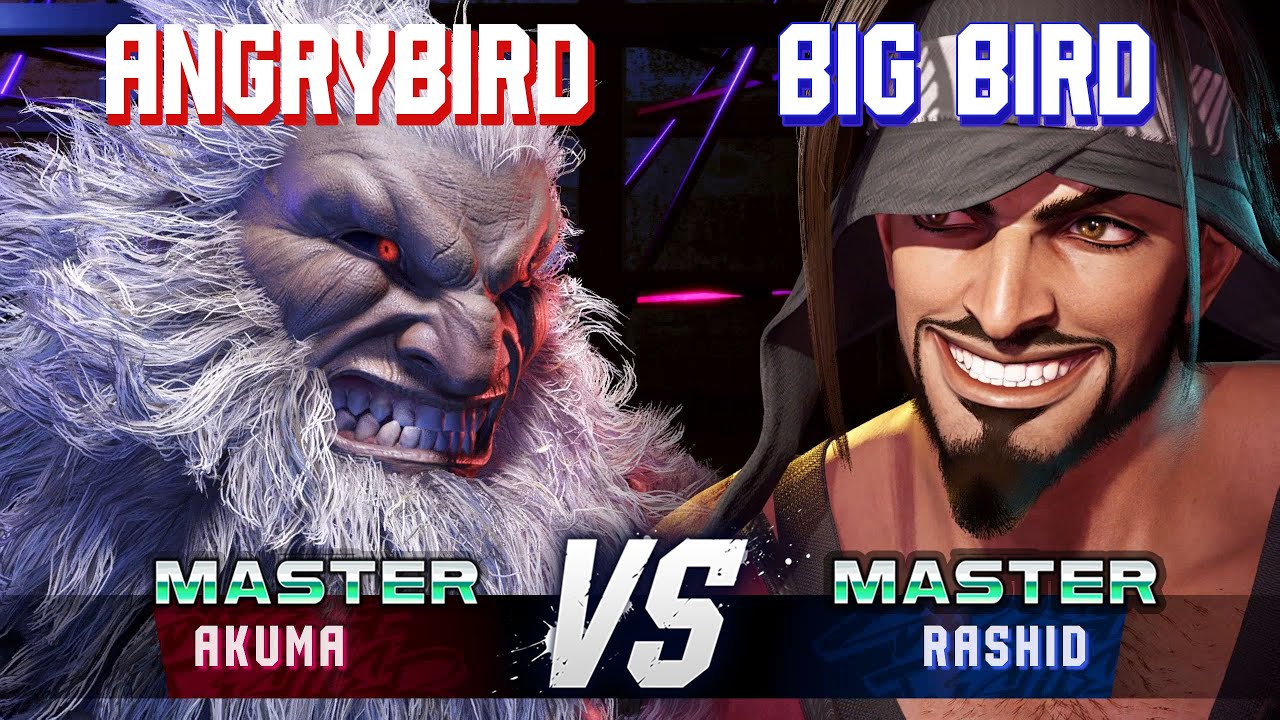 SF6 ▰ ANGRYBIRD (Akuma) vs BIG BIRD (Rashid) ▰ High Level Gameplay