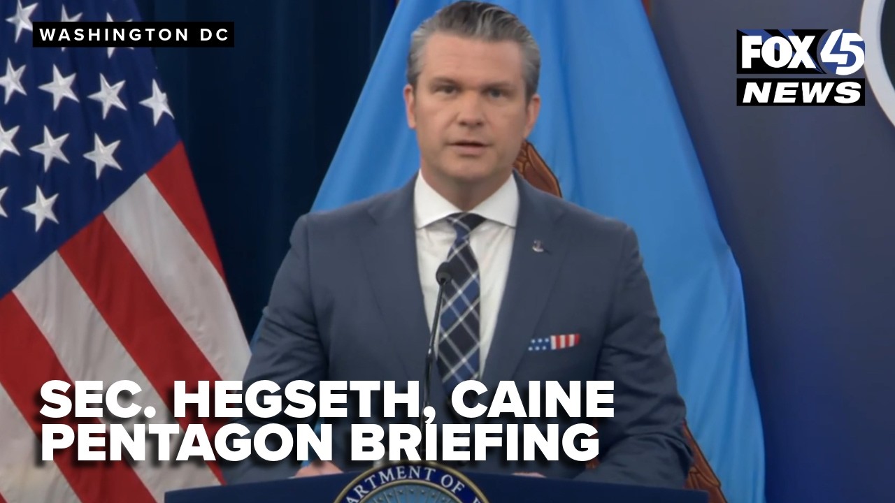 LIVE: Hegseth, Joint Chiefs Chair Caine Hold Pentagon Briefing