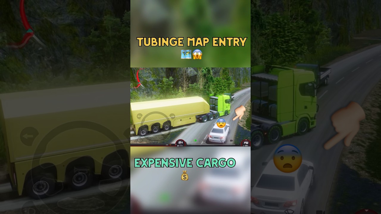 🚚TUBINGE 🗺️ MAP ENTRY 💸Expensive Cargo Shipping in Off-road route #truckgames #truckersofeurope3