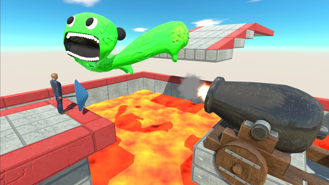 Monster Jumps Over The Super Cannon - ARBS