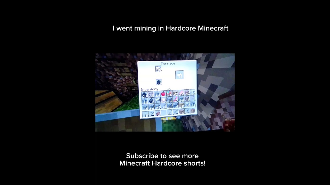 My Inventory After Mining At Y-15 In Hardcore Minecraft! #minecraft #minecrafthardcoremode