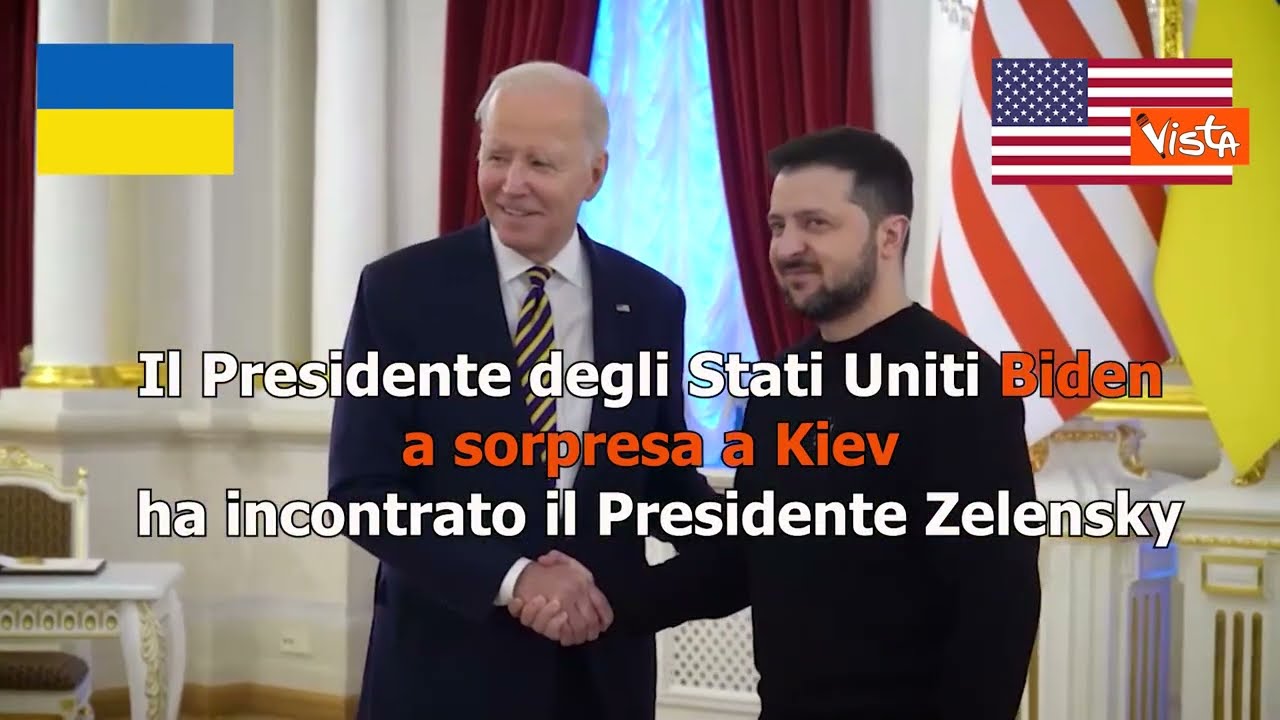 Biden a Kiev, la visita a sorpresa del Presidente USA da Zelensky
