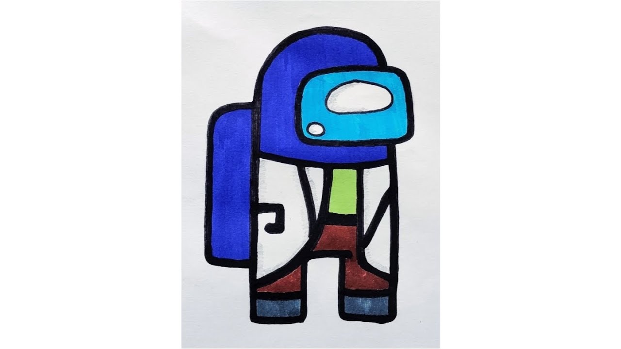 Easy Drawing of a Scientist role from Among Us || How to Draw a Scientist || Kid's Drawing ||