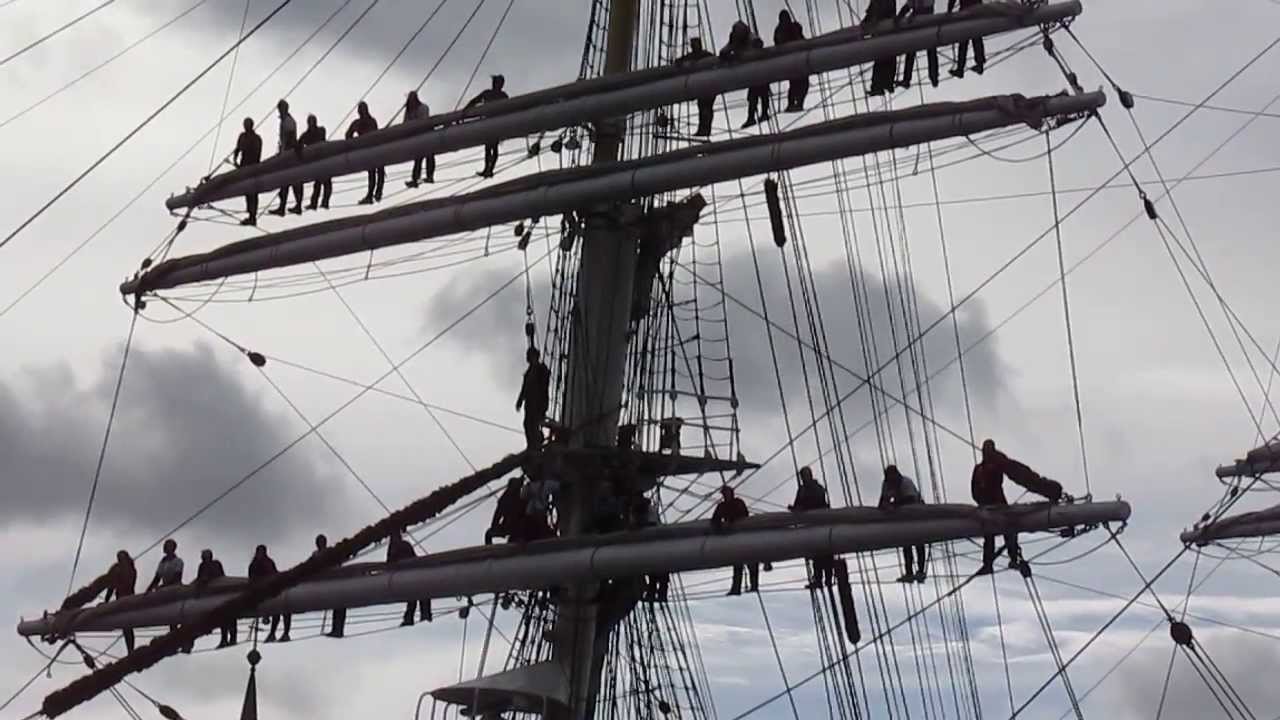 Arrival of Statsraad Lehmkuhl in Bergen, Norway