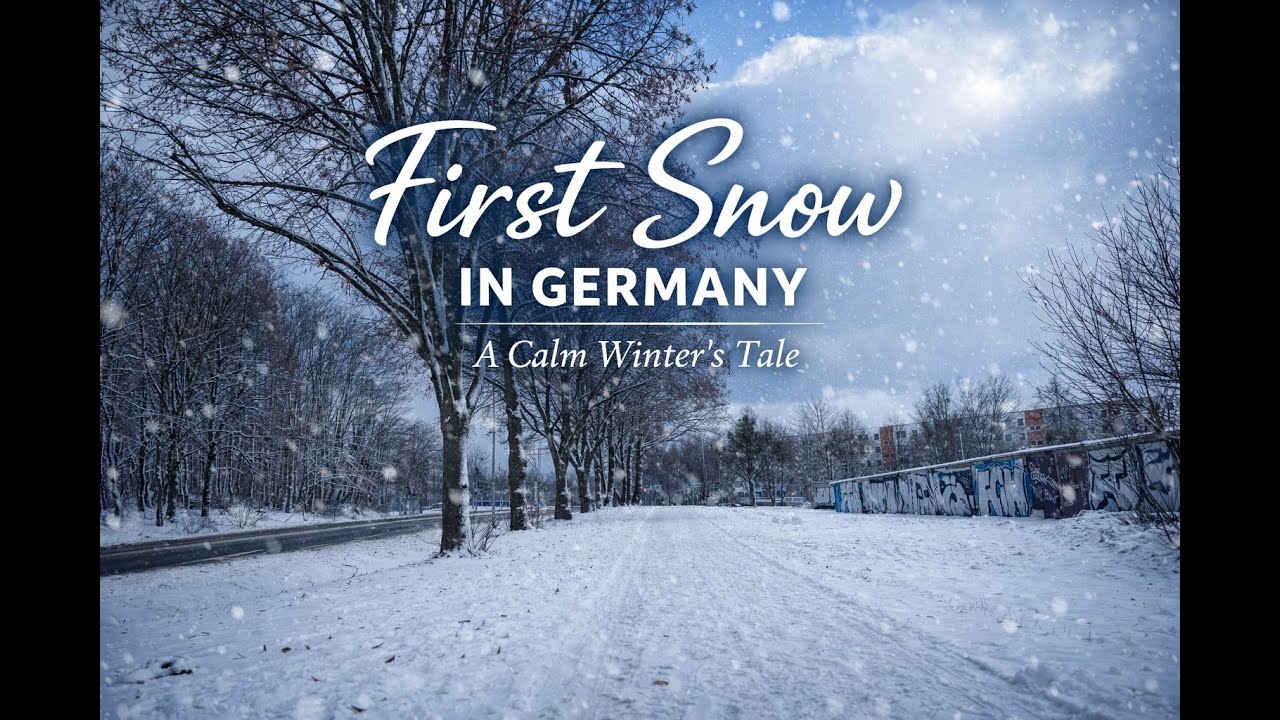 Germany’s First Snow of the Year | Relaxing Winter Video.