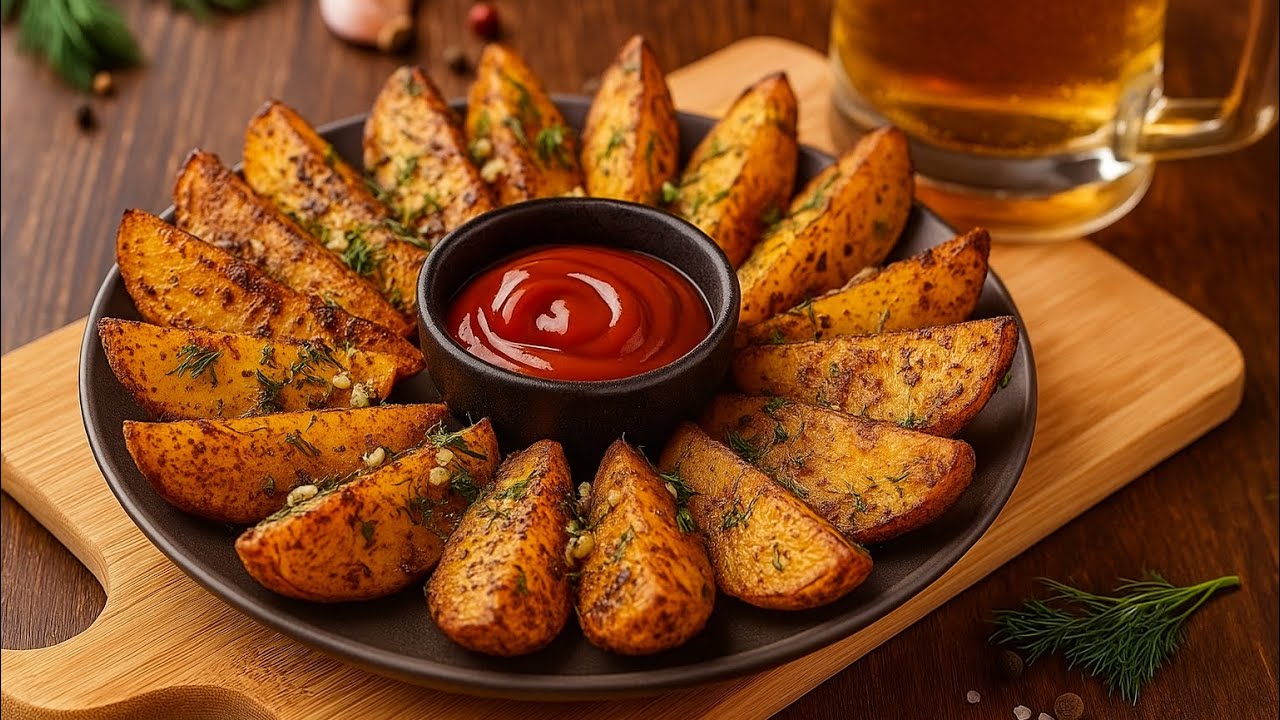 Ultimativer Bier-Snack: Knusprige Kartoffeln aus dem Ofen ganz ohne Öl! #Biersnack