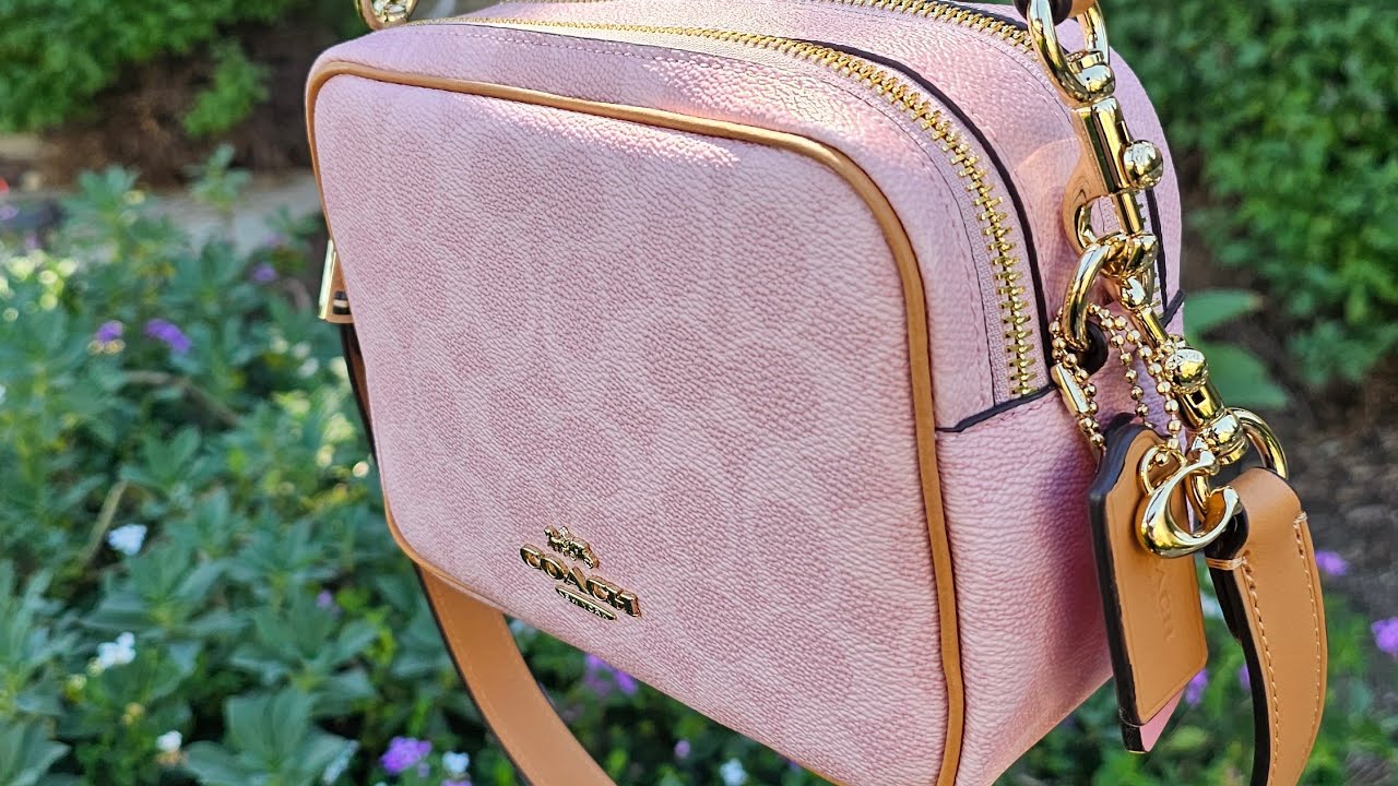 Coach Mini CAREY Crossbody Bag Powder Pink - What Fits Whats in My Everyday Bag #coach #powderpink 