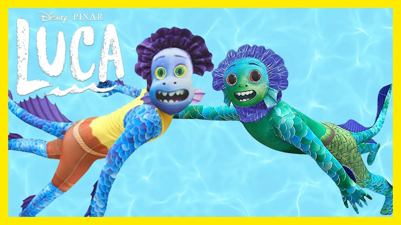 Disney Pixar’s Luca The Movie. Sea Monster Transformation Potion Bryson And Mommy Are Sea Monsters!!