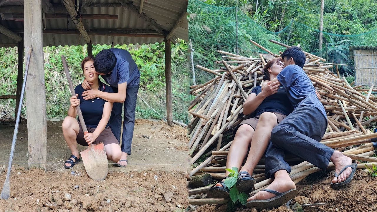Full video, since Phong came back, met me happily, built a house together [mi mủi]