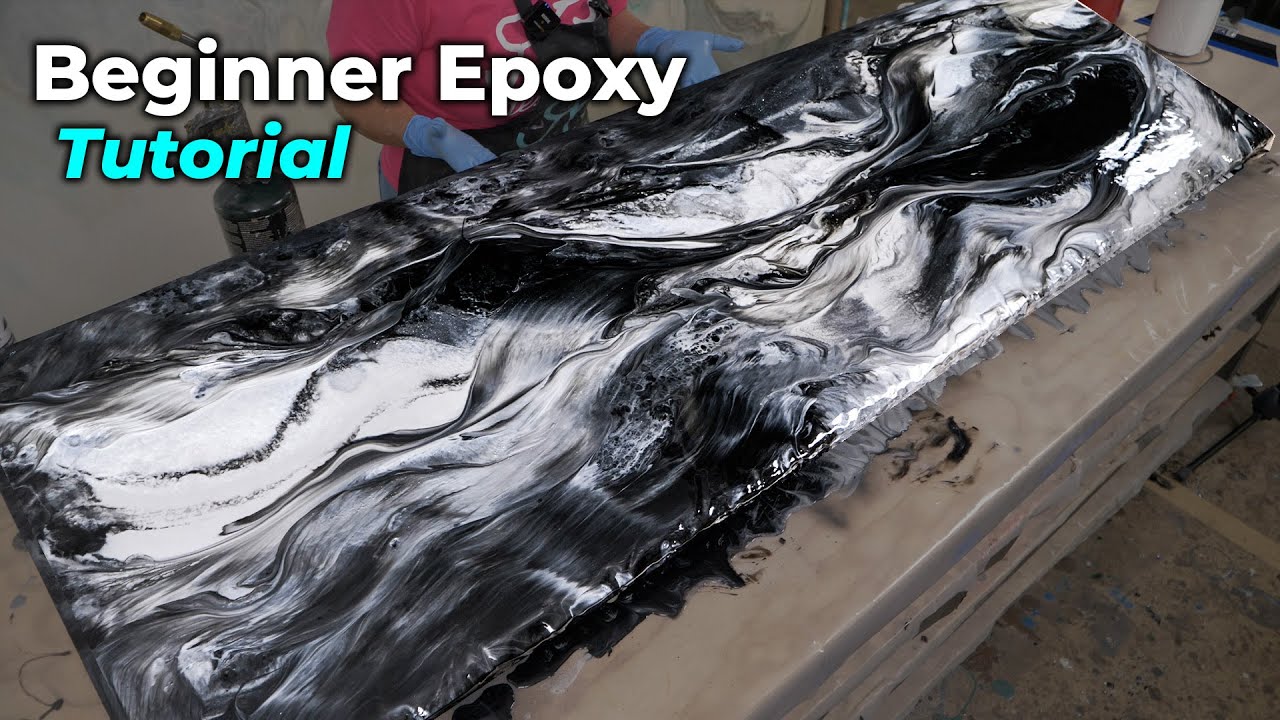 How to Make Black & Grey Marble Countertops with Epoxy