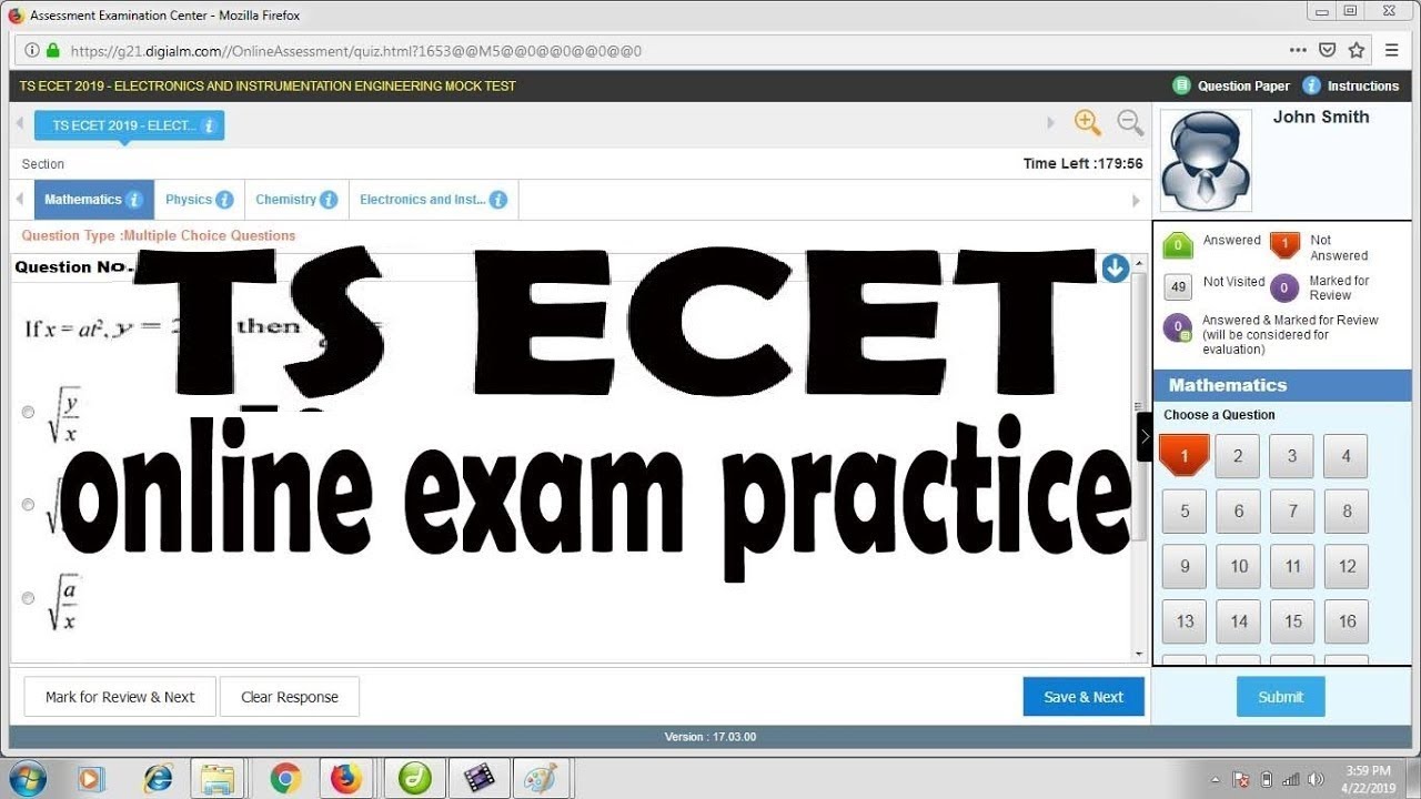 TS ECET  2021 | ECET  2021 Online Exam Instructions