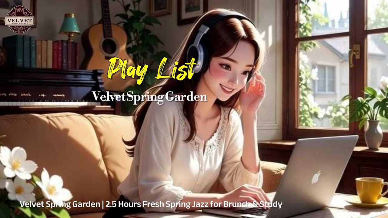 Velvet Spring Garden | 2.5 Hours Fresh Spring Jazz for Brunch & Study 🌸🎸