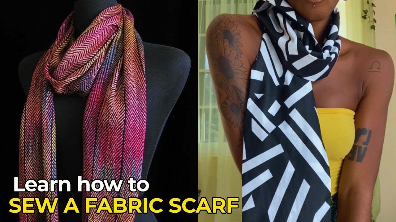 DIY FABRIC SCARF (Easy & Beginner-Friendly Sewing Tutorial For Scarf) | @sewquaint