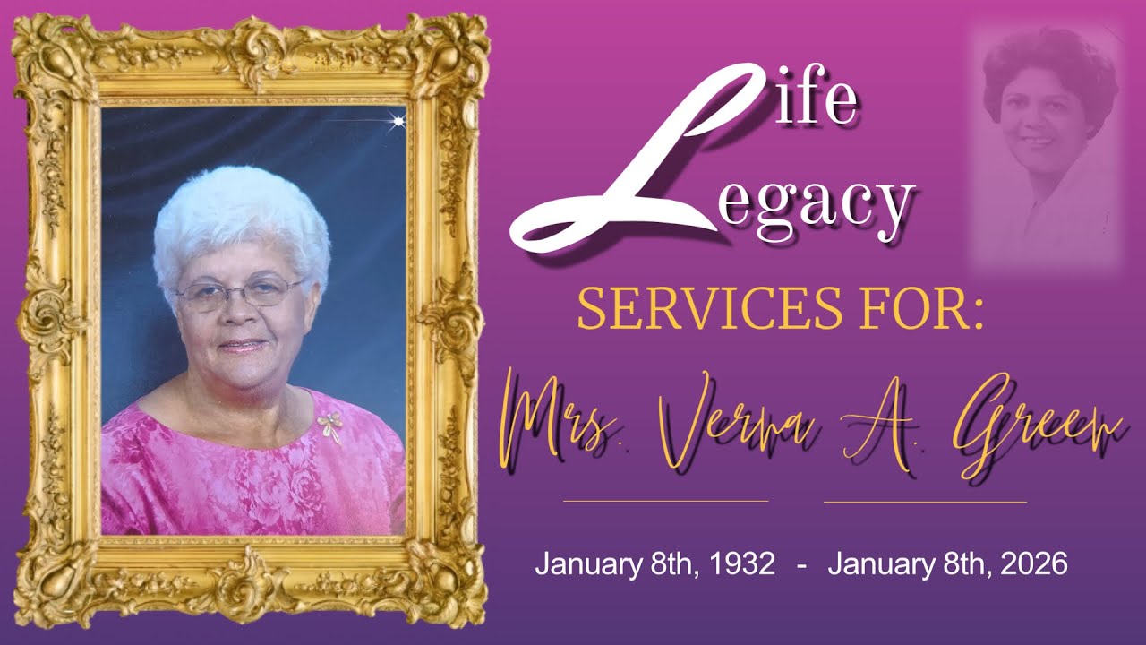 IN MEMORY OF MRS. VERNA A. GREEN