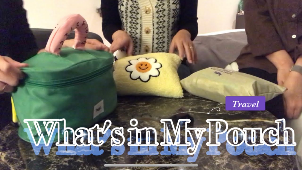 왓츠인마이파우치 (What's in my pouch?)  - 여행편 - 여행가서 12년지기 친구 파우치 털기 😇