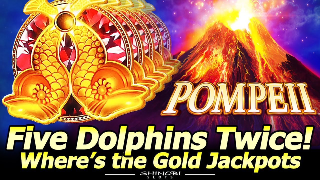I Got Five Dolphins Twice! NEW Where's the Gold Jackpots Pompeii Slot Machine at Aliante Casino!