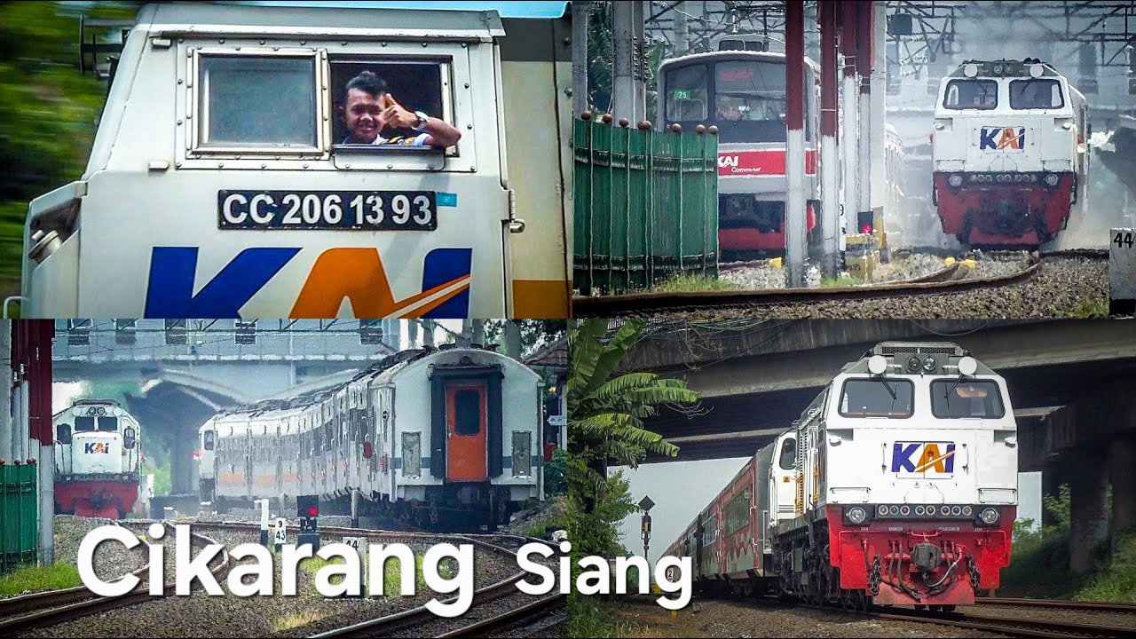 Kereta Api Siang Di Timur Stasiun Cikarang 14/08/2025
