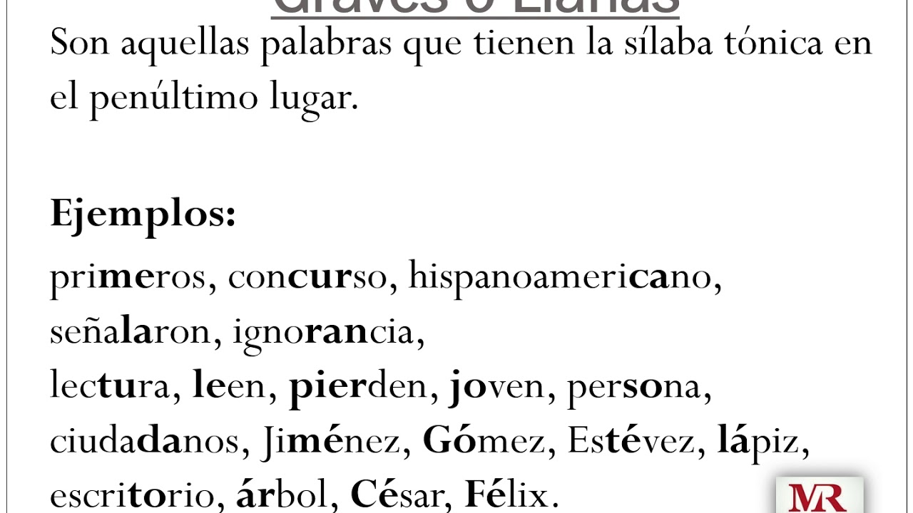 La acentuación