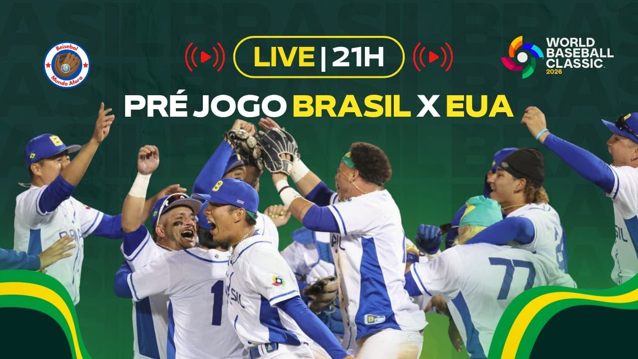 PRÉ-JOGO BRASIL X EUA - WORD BASEBALL CLASSIC - BEISEBOL MUNDO FORA