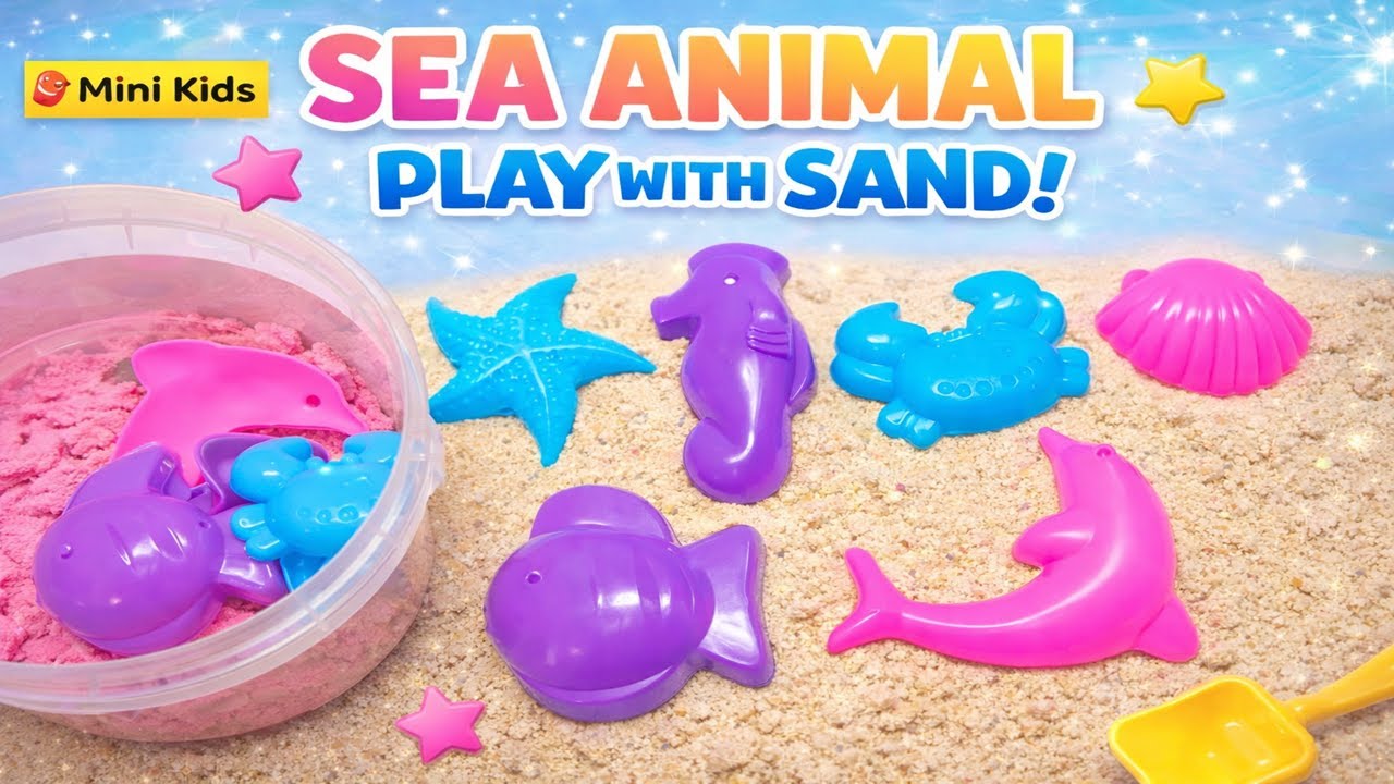 Play with Sand  | Learn Sea Animals | Mini Kids
