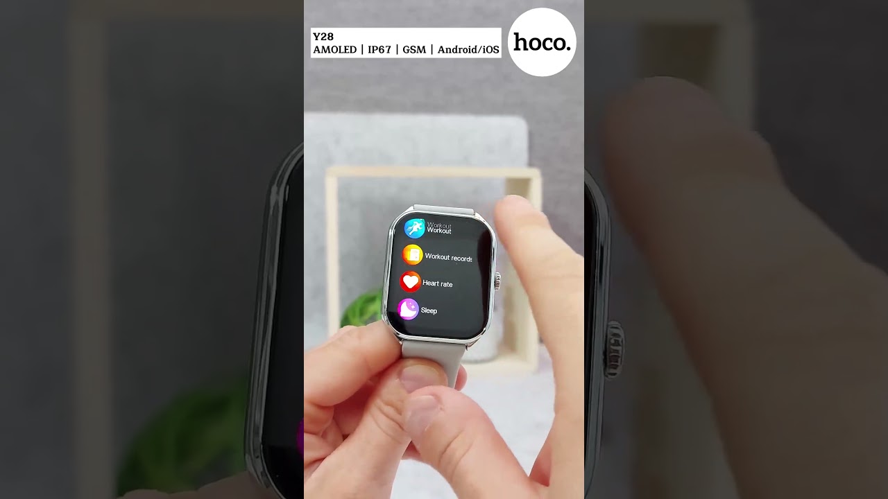 ⌚ Hoco Y28 Smartwatch | AMOLED Display, Bluetooth Calls & Stylish Design! 🚀