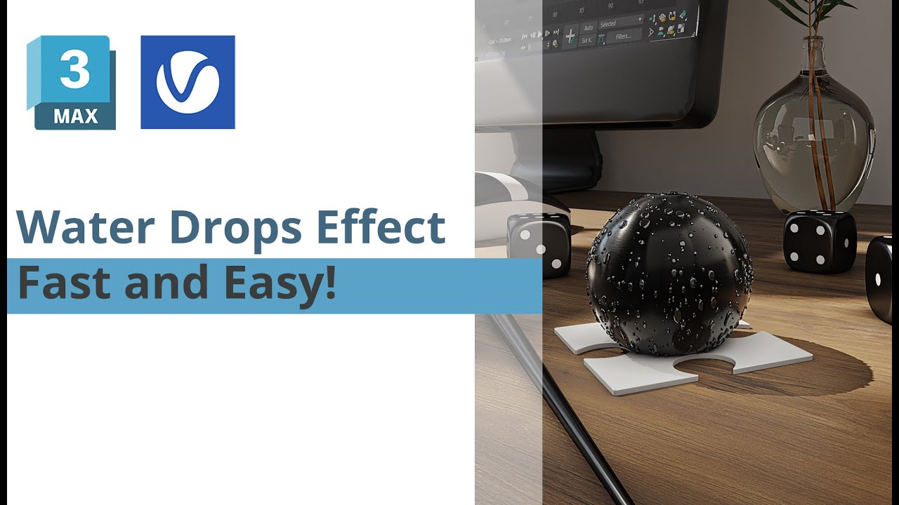 How to Create Water Drops Effect in V-Ray for 3ds Max