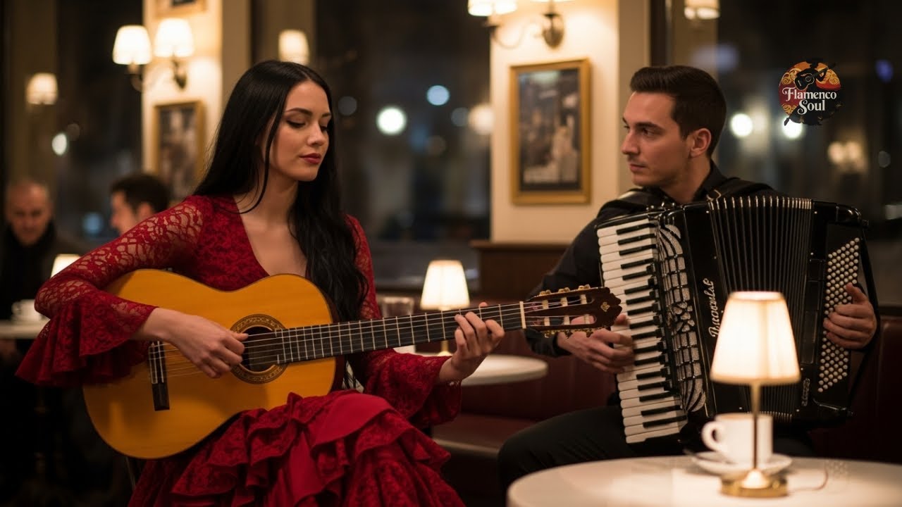 Flamenco Guitar × Accordion Live – Warm Café Music for Chill, Focus & Night Vibes