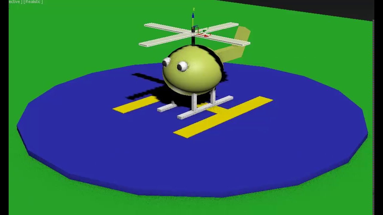 Tutorial 3ds max - cara membuat animasi helikopter tayo - Part 1 (membuat objek helikopter)
