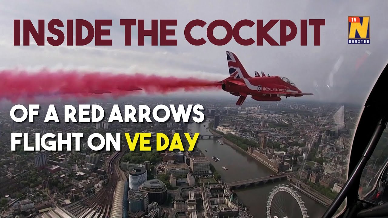 Inside the cockpit of a Red Arrows flight on VE Day