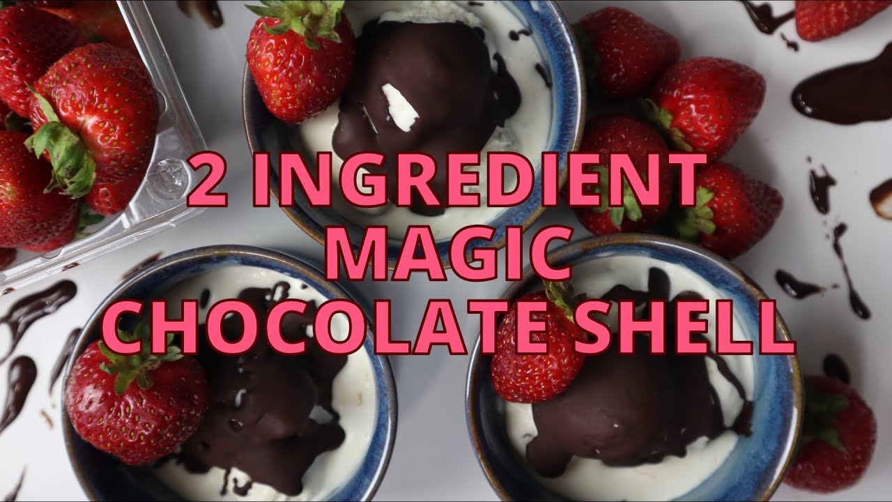 2-Ingredient Magic Chocolate Shell! The Quickest Ice Cream Hard Shell! Comes Together in SECONDS!