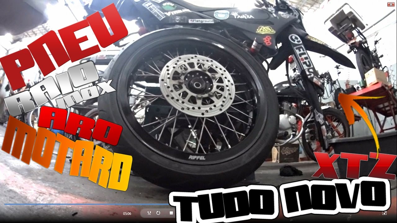 YAMAHA XTZ 125 X Motard - Aro Riffel - Raio Inox - VIPER