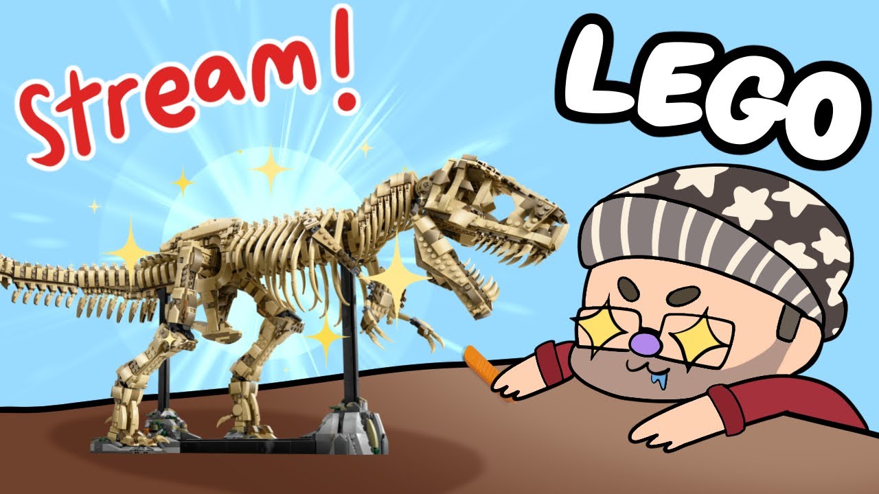 T-Rex Fossil Lego build! #5 - Stream VOD