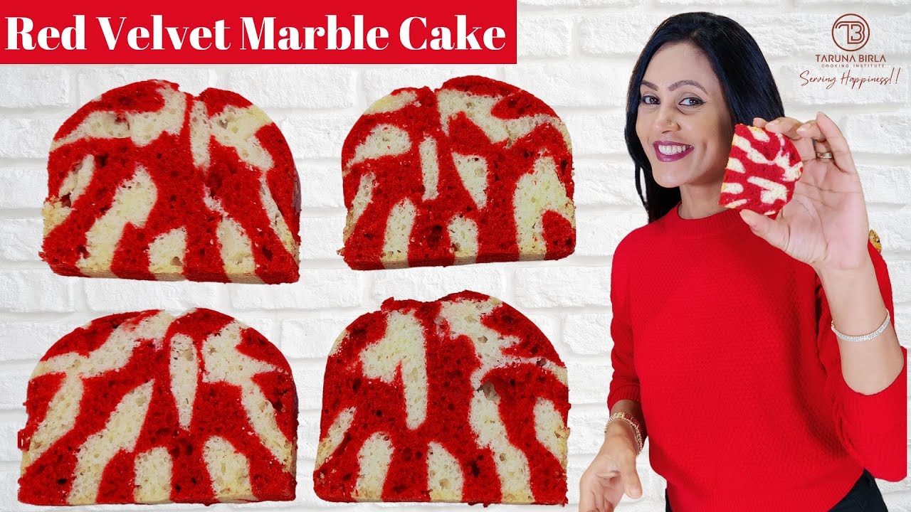 Eggless Red Velvet Marble Cake | Valentine's Special Recipe | Chef Taruna Birla