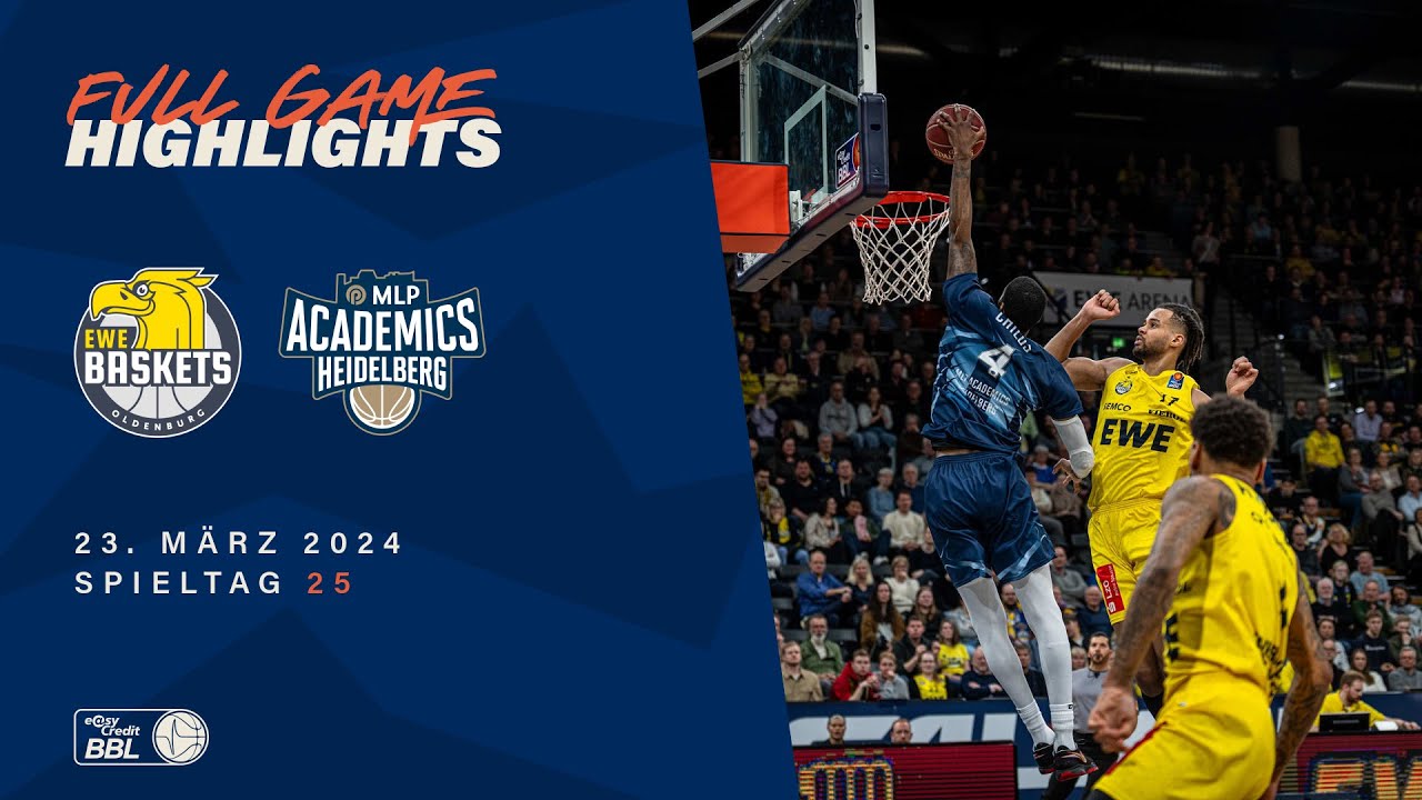 EWE Baskets Oldenburg vs. MLP Academics Heidelberg - Full Game Highlights, ST25, Saison 2023/24