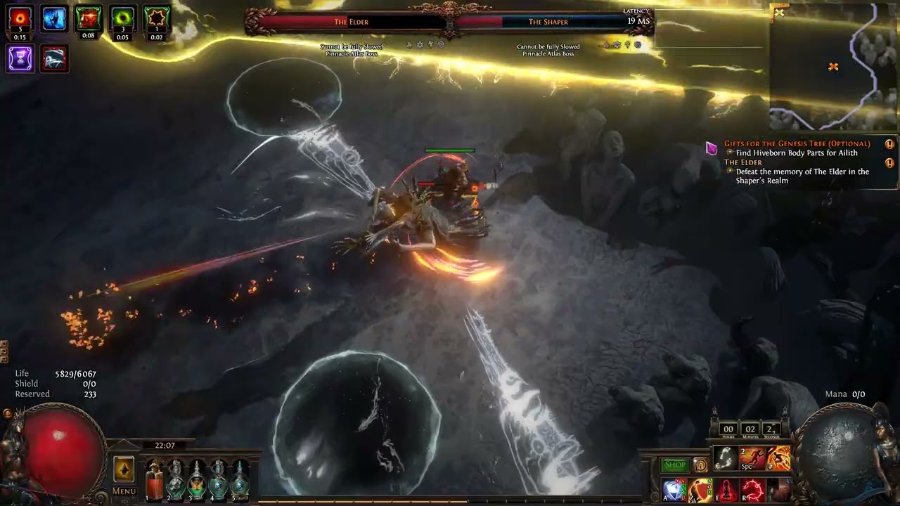 Path of Exile - RoOoBerT - Keepers HC SSF - Spectral Shield Throw Gladiator - Uber Elder