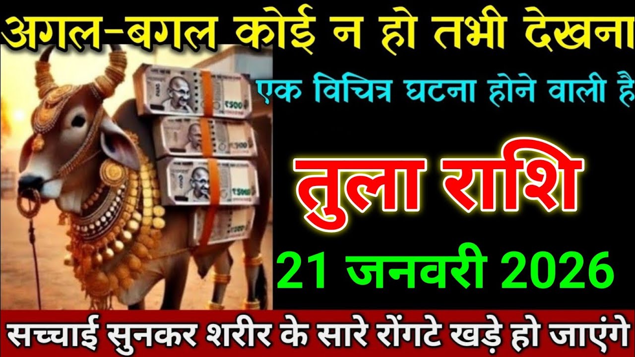 तुला राशि 20 जनवरी 2026 अगल-बगल कोई न हो तभी देखना बड़ी खबर। Tula Rashi 