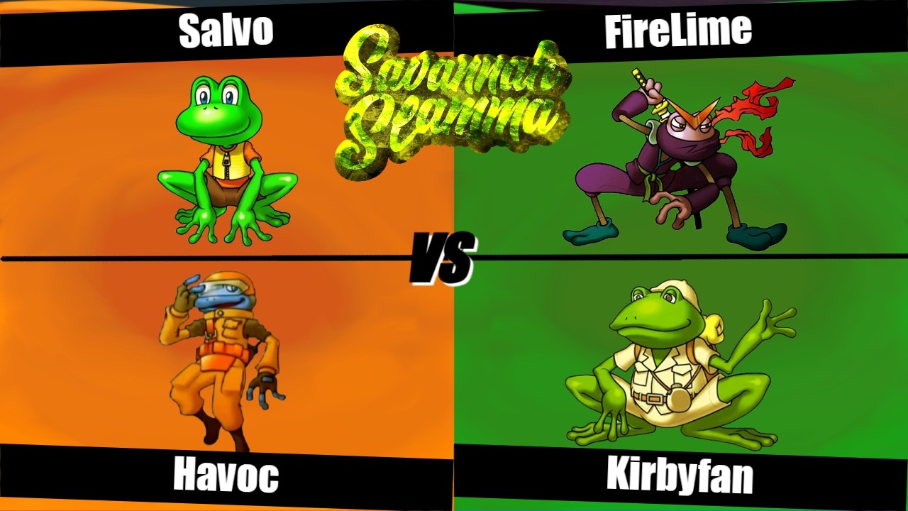 Savannah Slamma 93 FROGGER - Salvo_Frogger_v FireLime_Ninja Frog_v Havoc_RangerFrog_v Kirbyfan_Lumpy