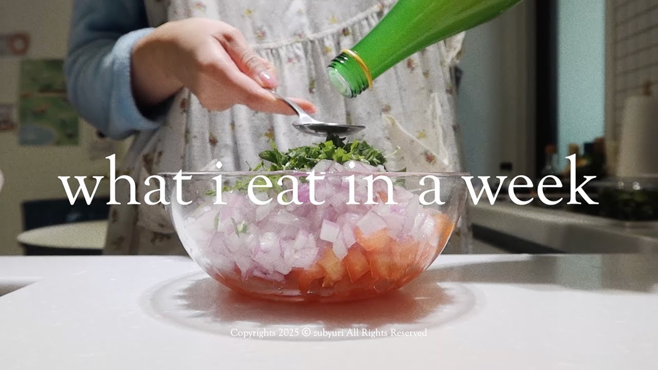 집밥주뷰리│토마토 해치우기. 살사소스 만들기, 라구파스타, 굴솥밥, 오징어덮밥, 잔치국수, 김치찌개, 미나리삼겹살, 황태들깨미역국│what i eat in a week