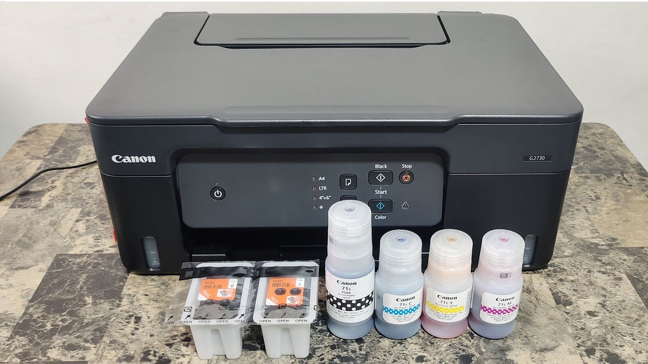 How to put Print Head / Ink Catridge | Refill ink in Canon Pixma G2730