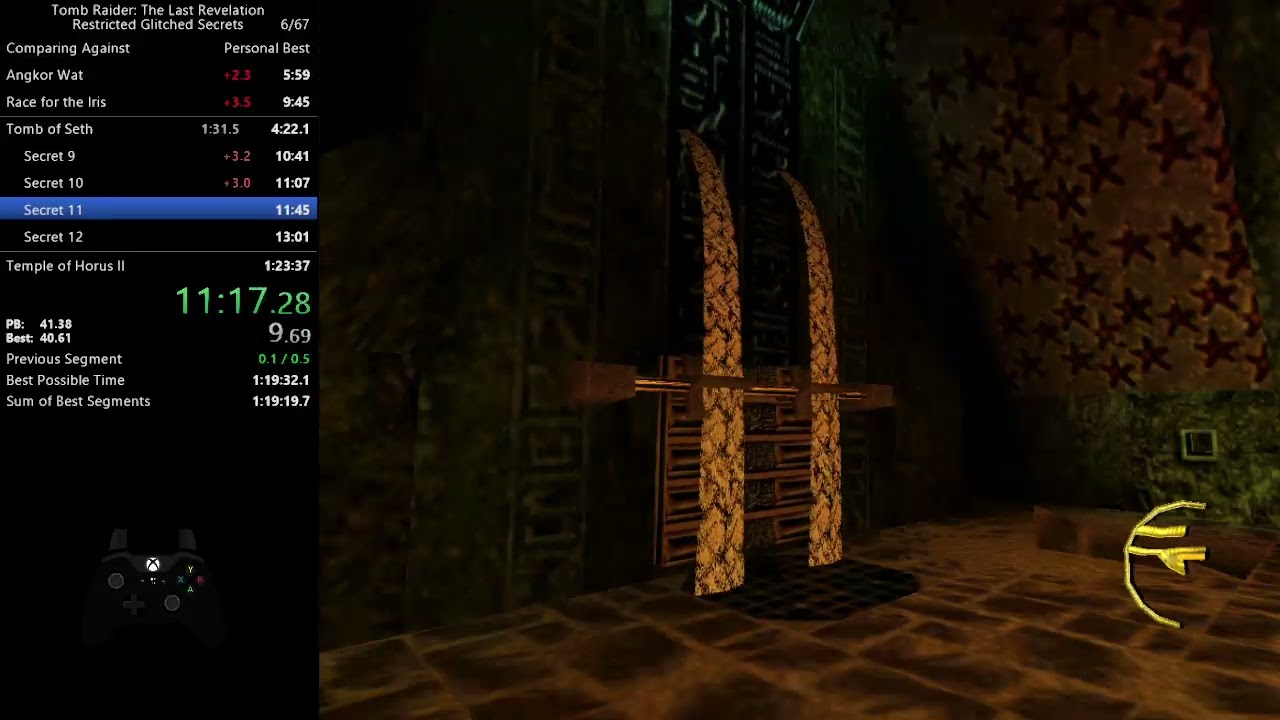 Tomb Raider: The Last Revelation - Restricted Glitched Secrets Speedrun - 1:22:57