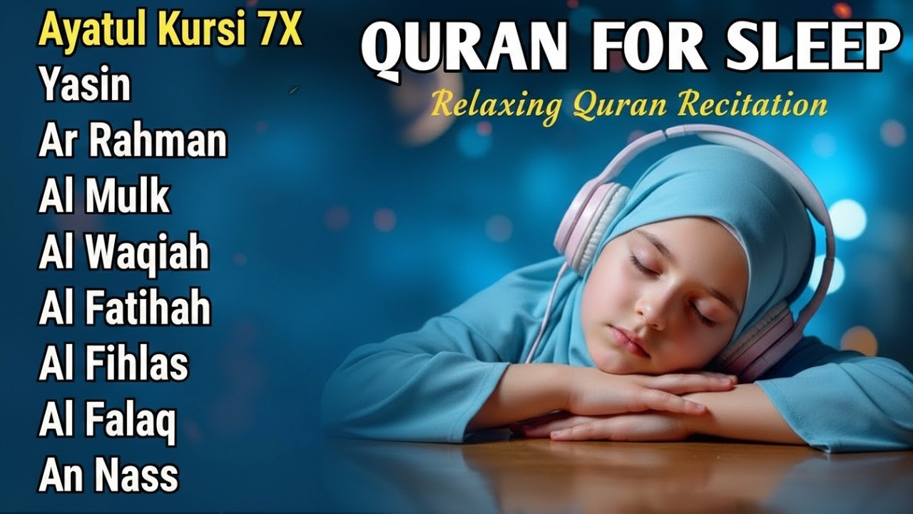 Beautiful Quran For Sleep | Al-Fatihah, Ayat Al-kursi, Yasin ,Ar-rahman | Calm With Quran