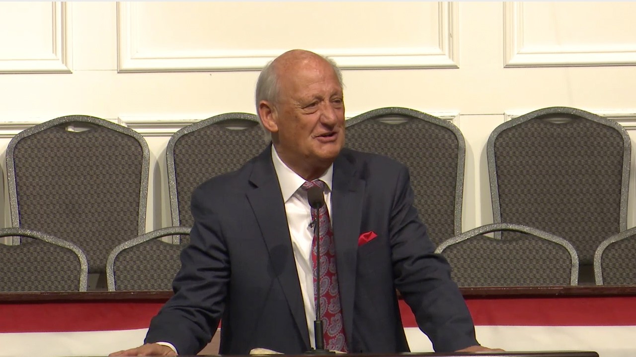 Dr. Jack Trieber preaching 