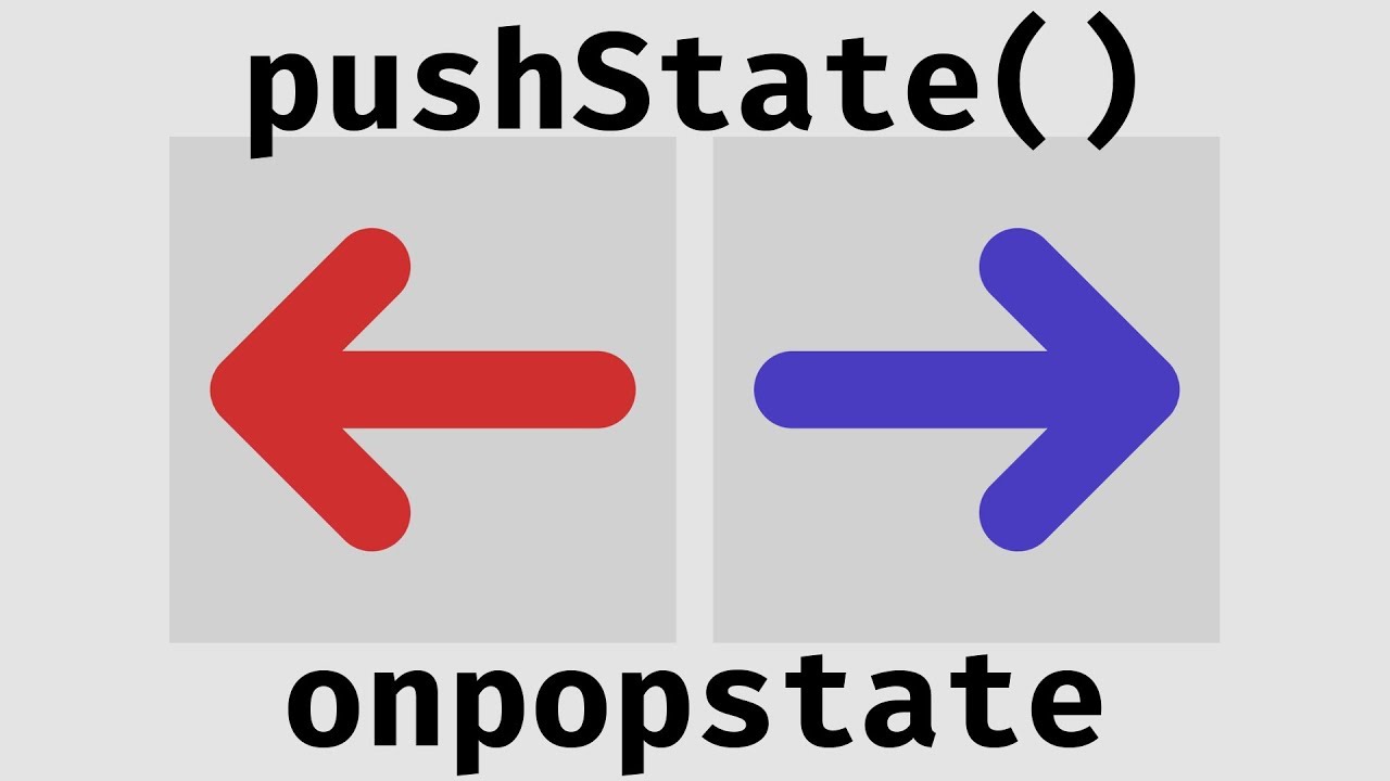 pushState and popstate