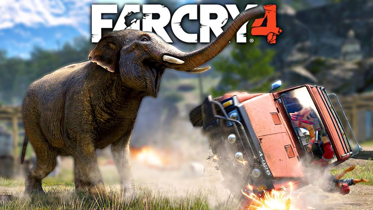 FAR CRY 4: SETE-PELE, O ELEFANTE RARO! CAÇANDO O ANIMAL RARO COM UM LANÇA CHAMAS ( INSANO )