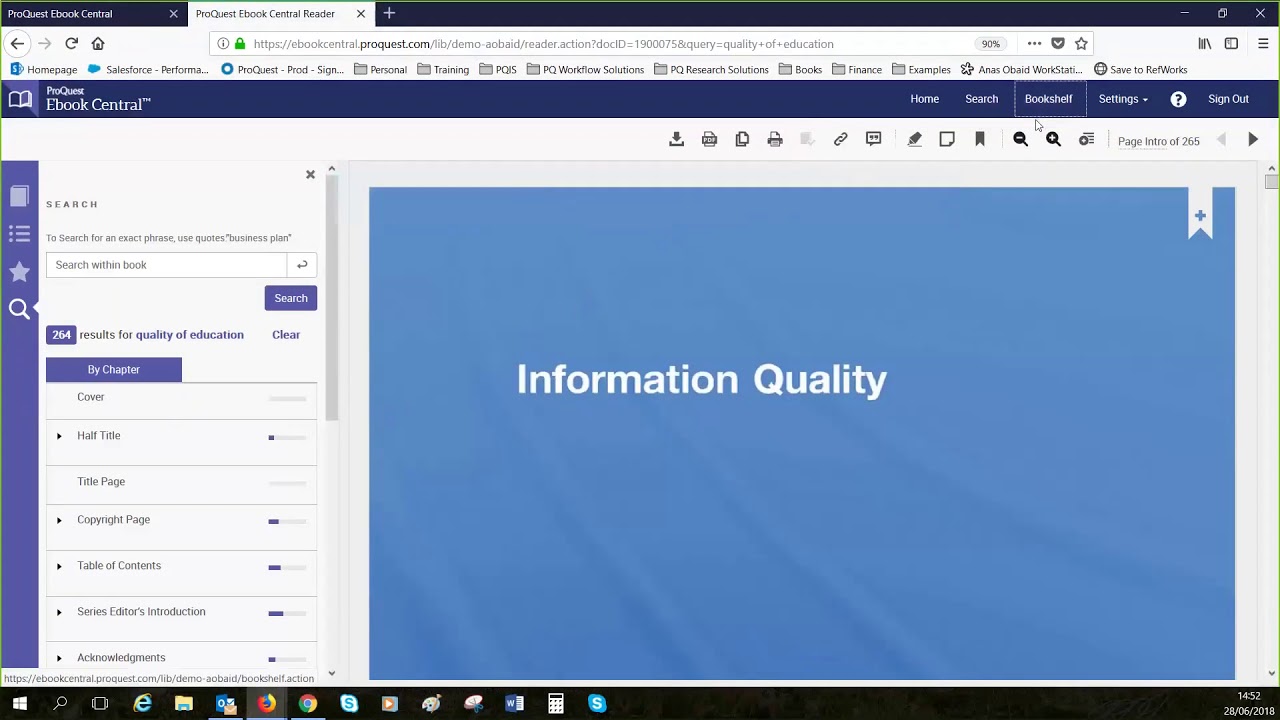 Ebook Central Bookshelf – رف الكتب في إيبوك سنترال