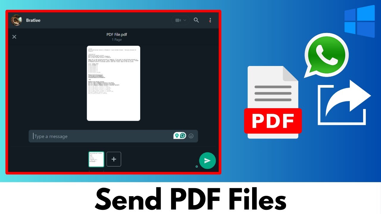 How To Send PDF Files From WhatsApp PC/Laptop (Full Guide)