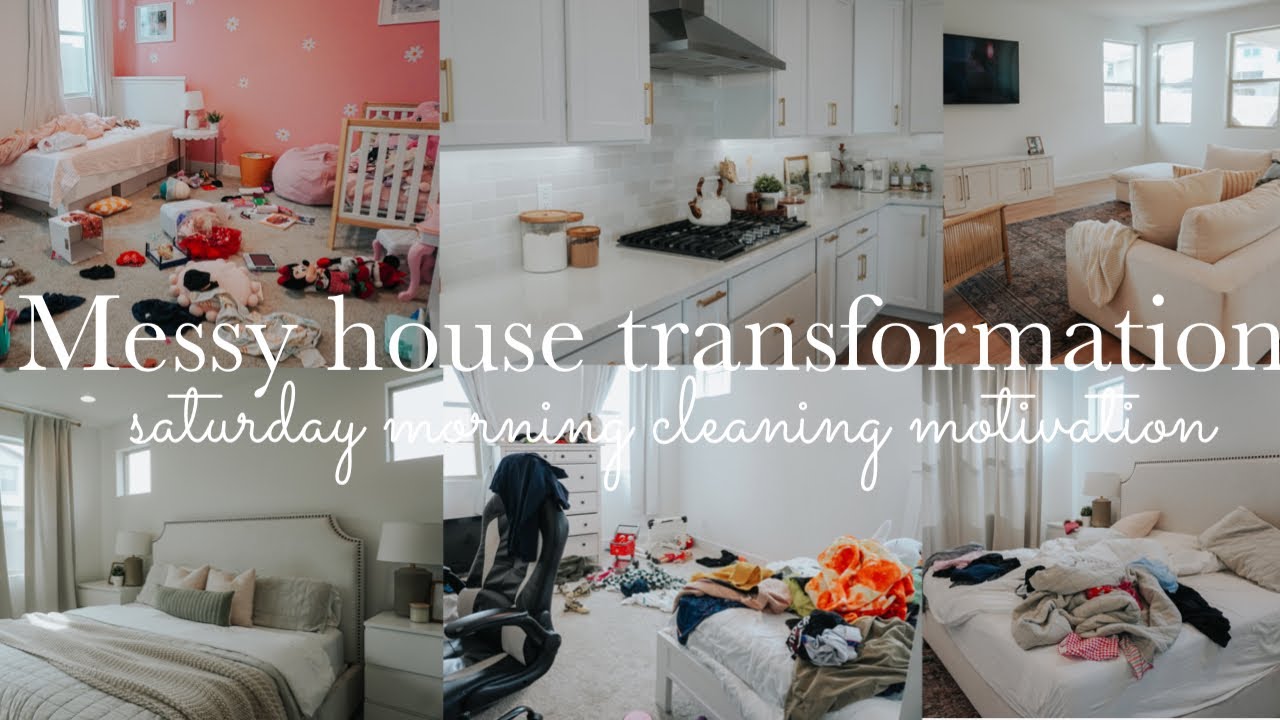 SATURDAY CLEANING MESSY HOUSE TRANSFORMATION || MESSY HOUSE CLEANING || CLEANING MOTIVATION