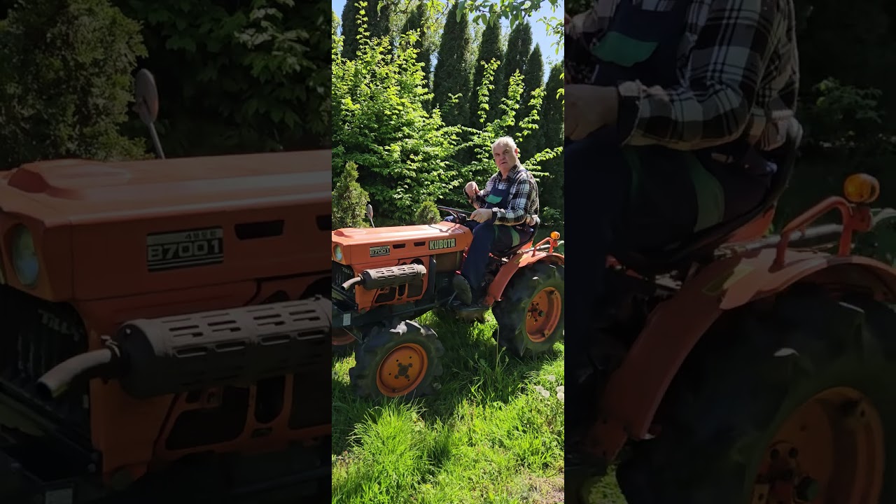 Kubota 7001 z kosiarką bijakową