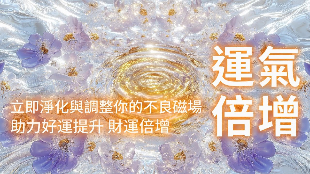 提升好運能量 音樂  ⚠️99.99%靈驗 只需聽 立即淨化有害磁場 3天內即可感受到好運提升🍀 財運倍增💰 你的周圍環境磁場也會全面修復 該能量會為你自動激活一整天好運和財運 顯化音樂 吸引力法則
