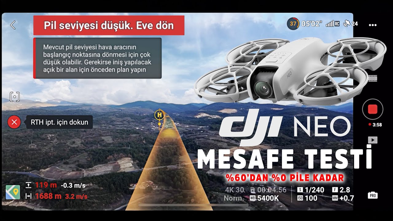 Dji Neo Uzun Mesafe Testi - Pil %0' a kadar indi!! 😱 1.600 Metre Uzağa Gitti!!